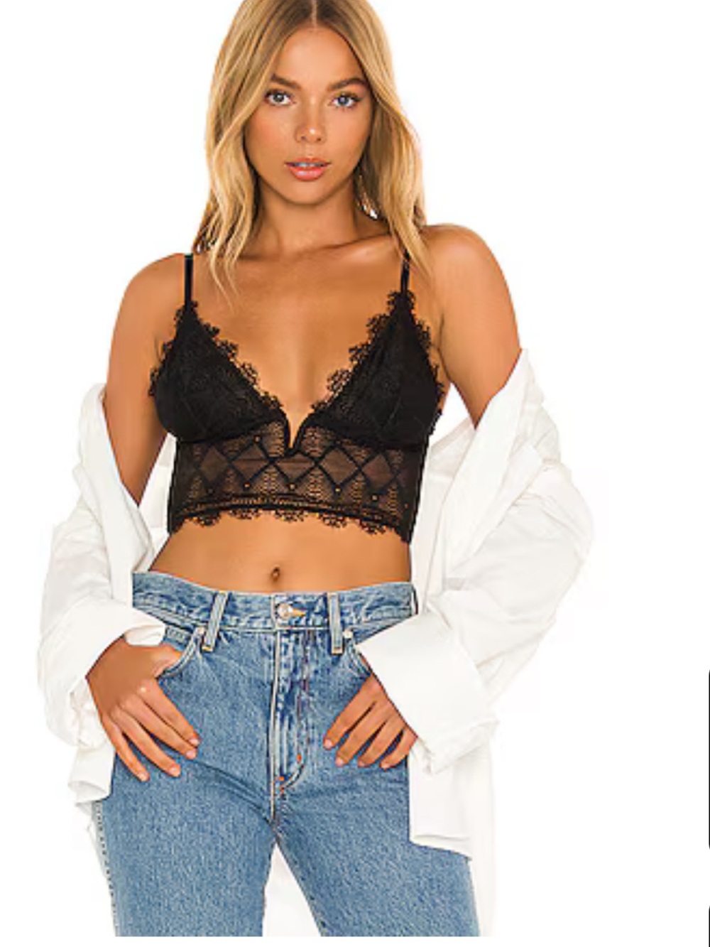 Cosabella Black Lace Longline Bralette